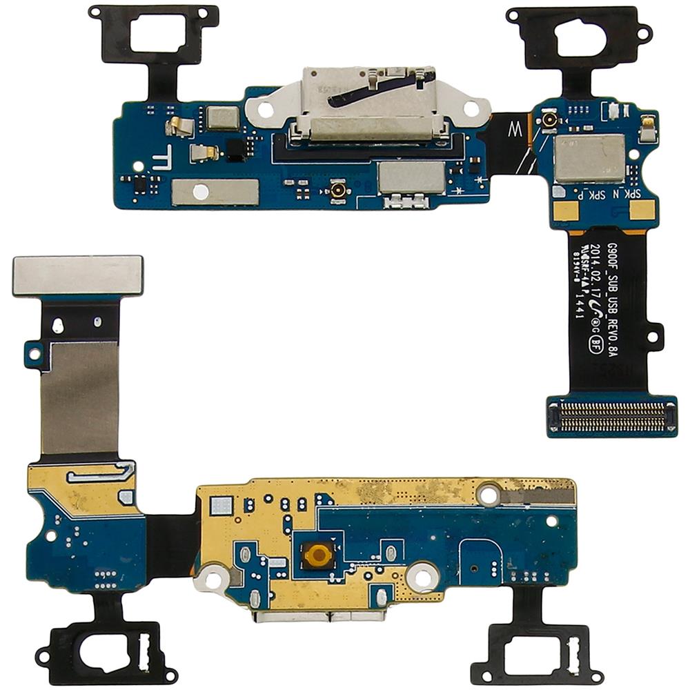 Connettore Con Presa Di Ricarica Micro Usb 3.0 + Microfono Per Samsung Galaxy S5 - Foto 2