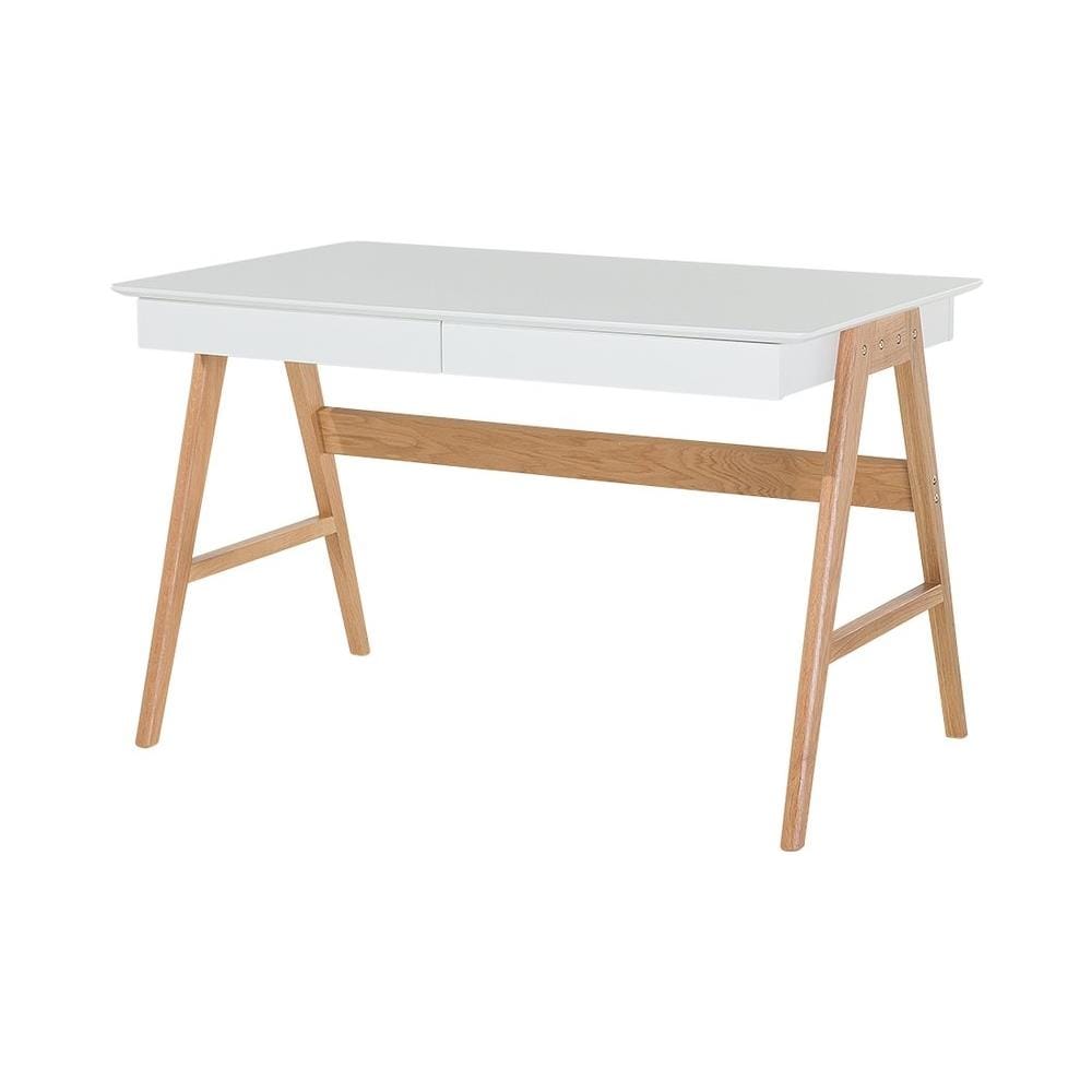 Scrivania Sheslay Bianco 120 Cm 70 Cm Con Contenitore - Foto 1