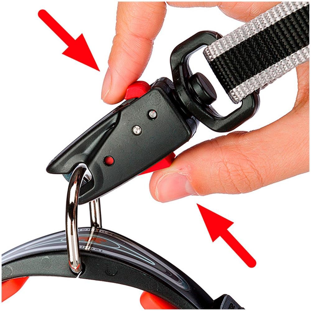 Guinzaglio Per Cani In Nylon Sport Dog Matic G20/120, Innovativo Moschettone Con Meccanismo Magnetico, Impugnatura Imbottita, Cuciture Riflettenti, 20 Mm X L 120 Cm Lilla - Foto 7