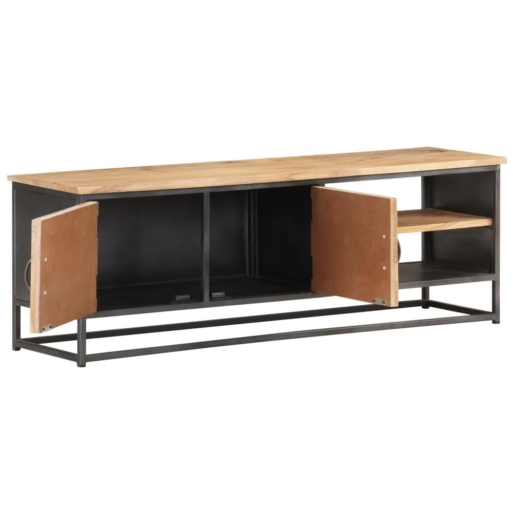 Mobile Porta Tv 120x30x40 Cm In Legno Massello Di Acacia - Foto 2