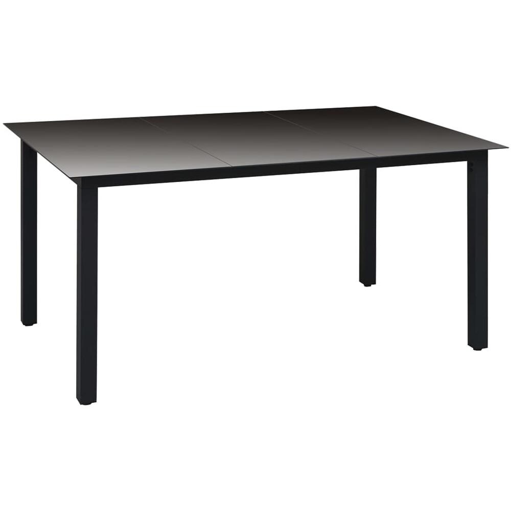 Set Da Pranzo Da Giardino 7 Pz Nero - Foto 2