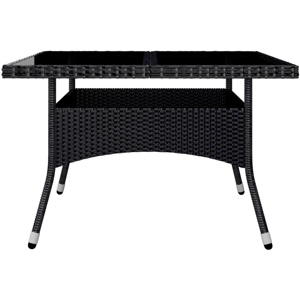 Set da Pranzo da Giardino 9 pz in Polyrattan e Acacia Nero - Foto 2