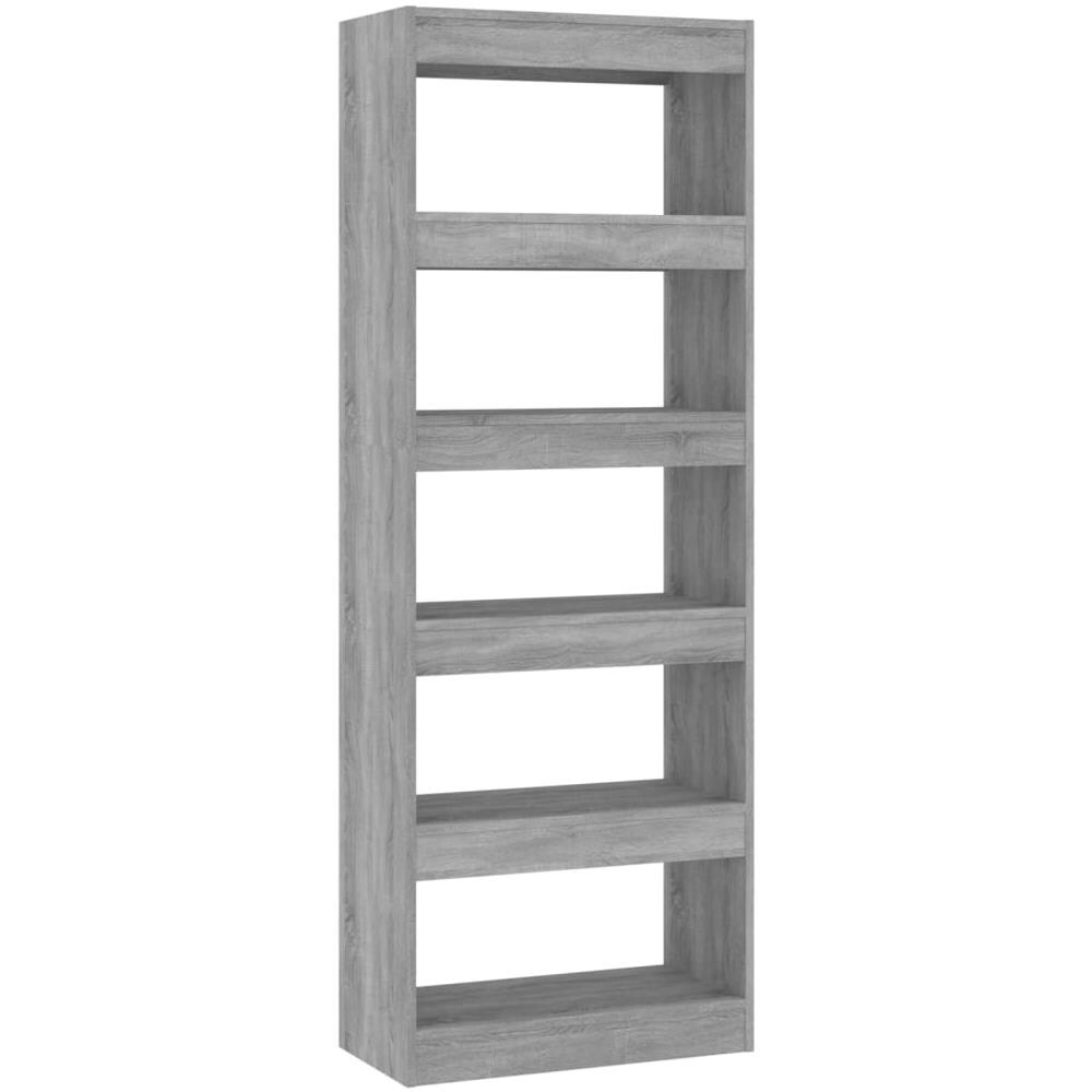 Libreria /Divisorio Grigio Cemento 60x30x166 cm in Truciolato - Foto 2