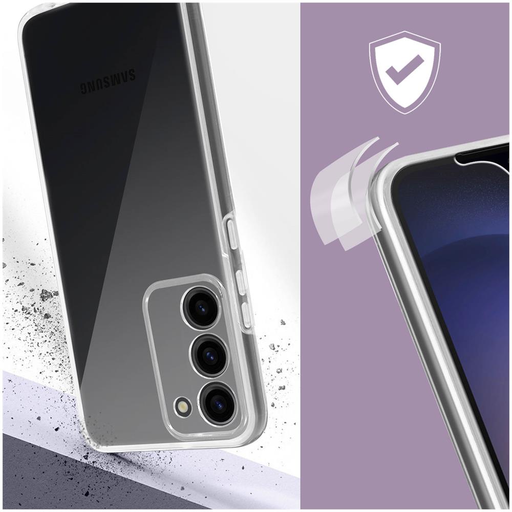 Cover 360° Per Samsung Galaxy S23 Plus Retro Rigido E Fronte Morbido Trasparente - Foto 5