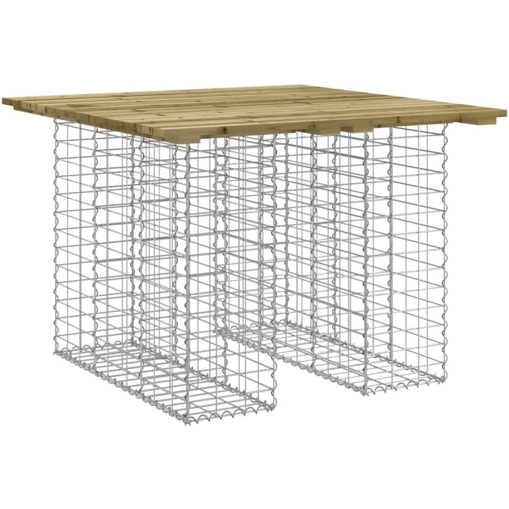 Panca da Giardino Design Gabbione 100x102x72 cm Pino Impregnato - Foto 2