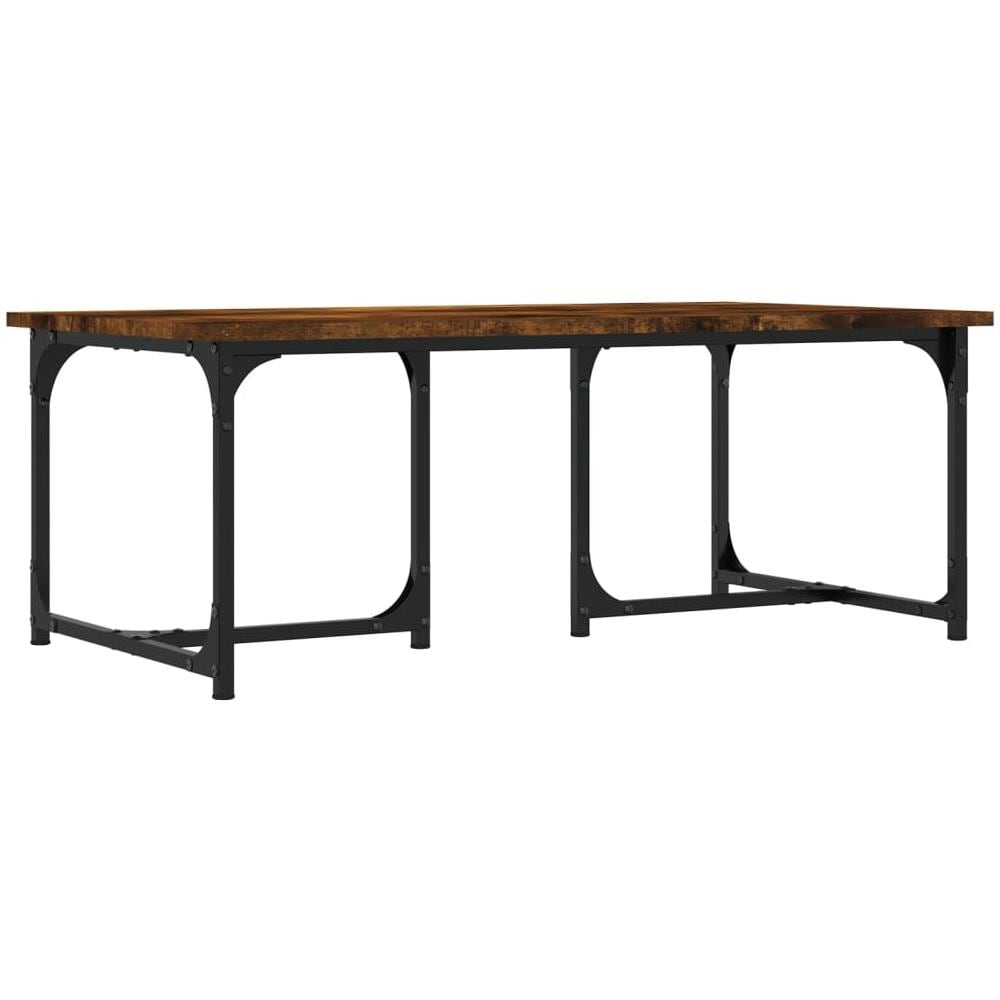 Tavolino Da Salotto Rovere Fumo 90x50x35 Cm Legno Multistrato - Foto 2