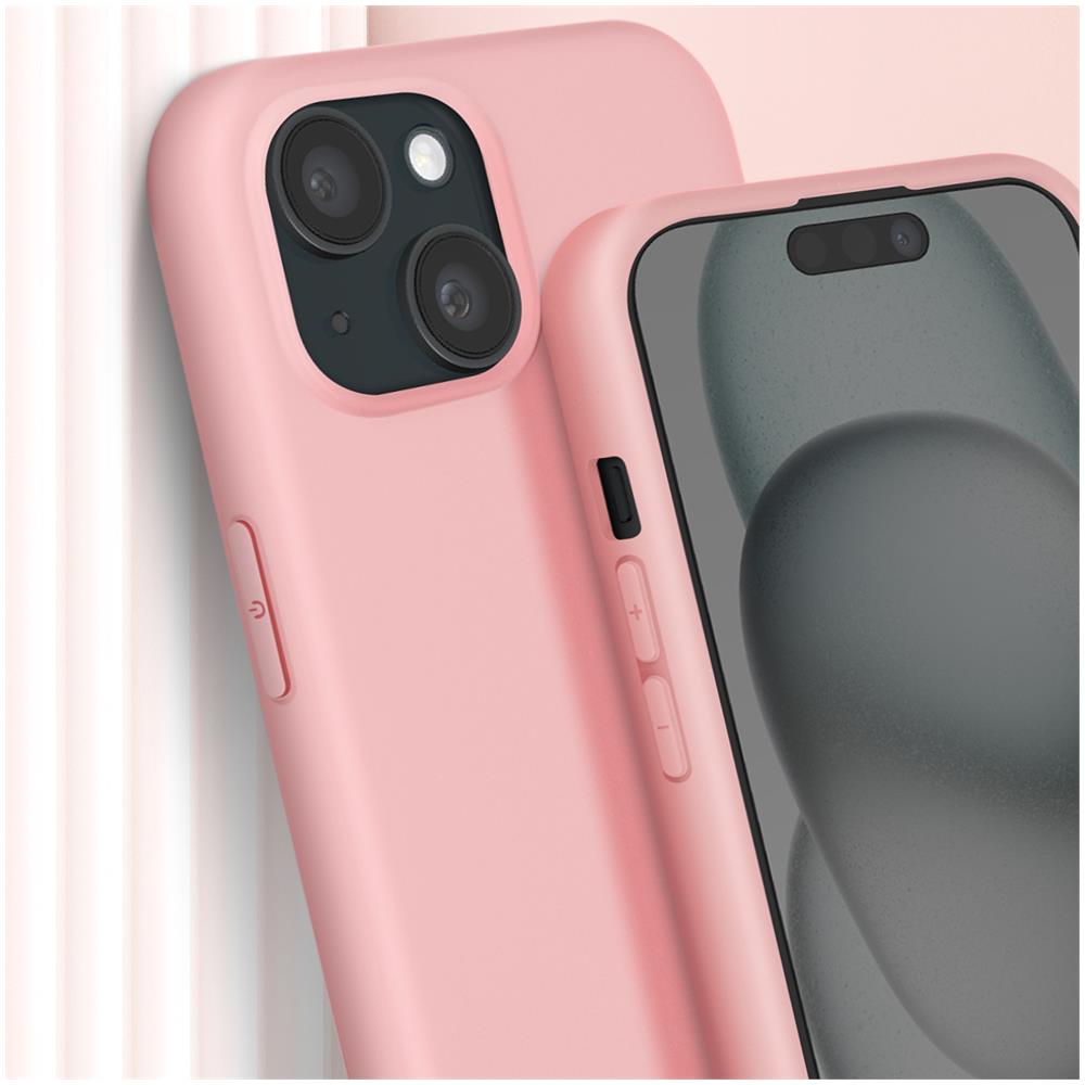Cover Semirigida Per Iphone 15 Plus Cordino Nylon Intrecciato Serie Corda Rosa - Foto 2