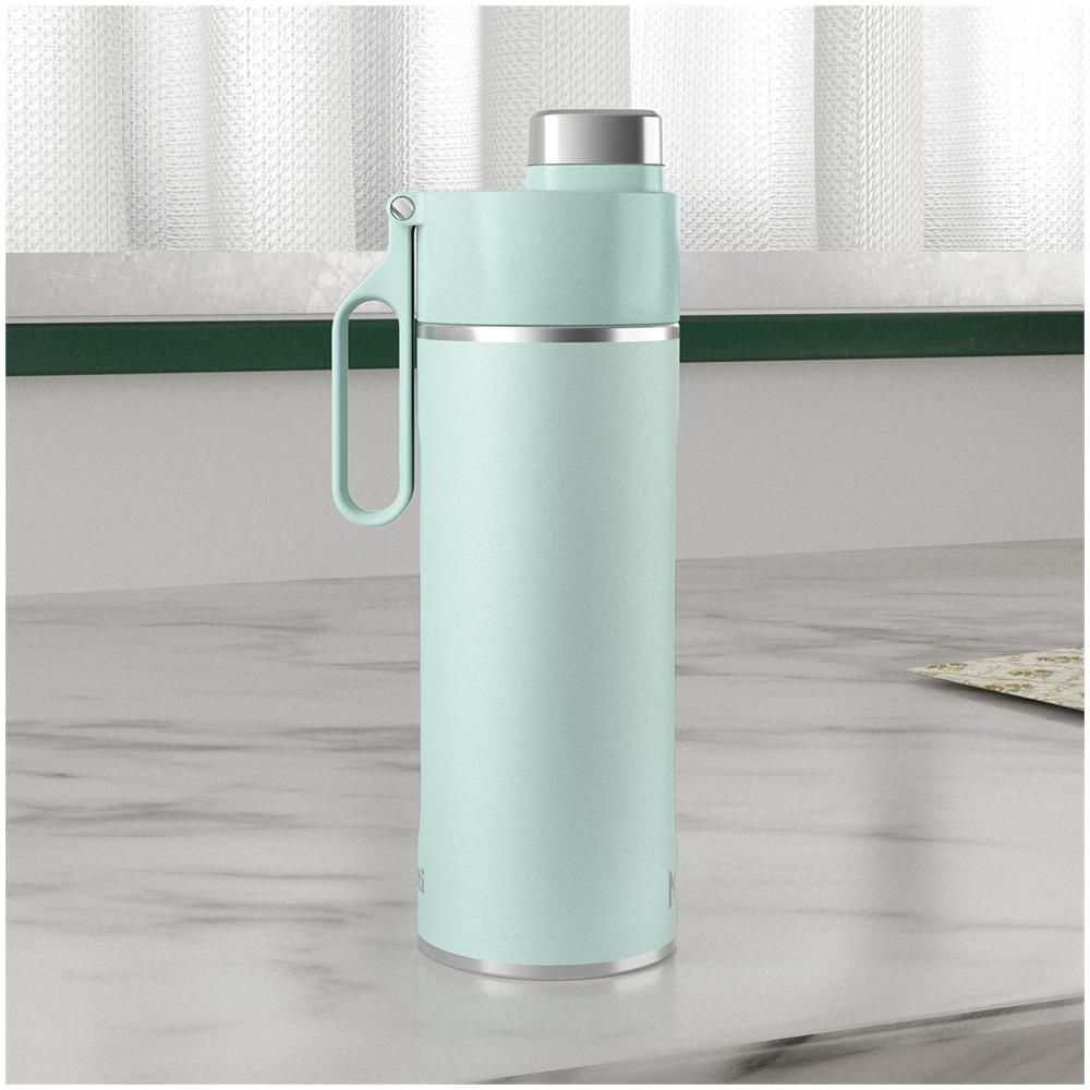 Thirsti Uso quotidiano, Fitness, Trekking, Sport 530 ml Plastica, Acciaio inox Colore menta - Foto 2