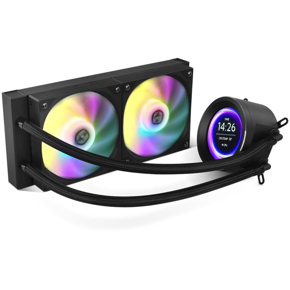 Dissipatore CPU X-240 LCD per Socket Intel LGA 1851/1150/1151/1155/1156 / 1200 / 1366 / 1700 / 775 e Socket AMD AM4/AM5 - Foto 1