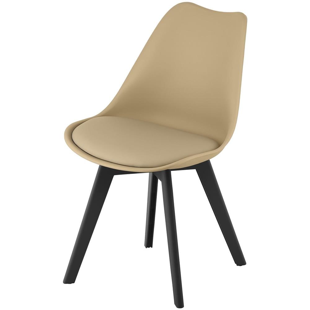 Sedia RIXK - Beige scuro con gambe nere x1 - Foto 1