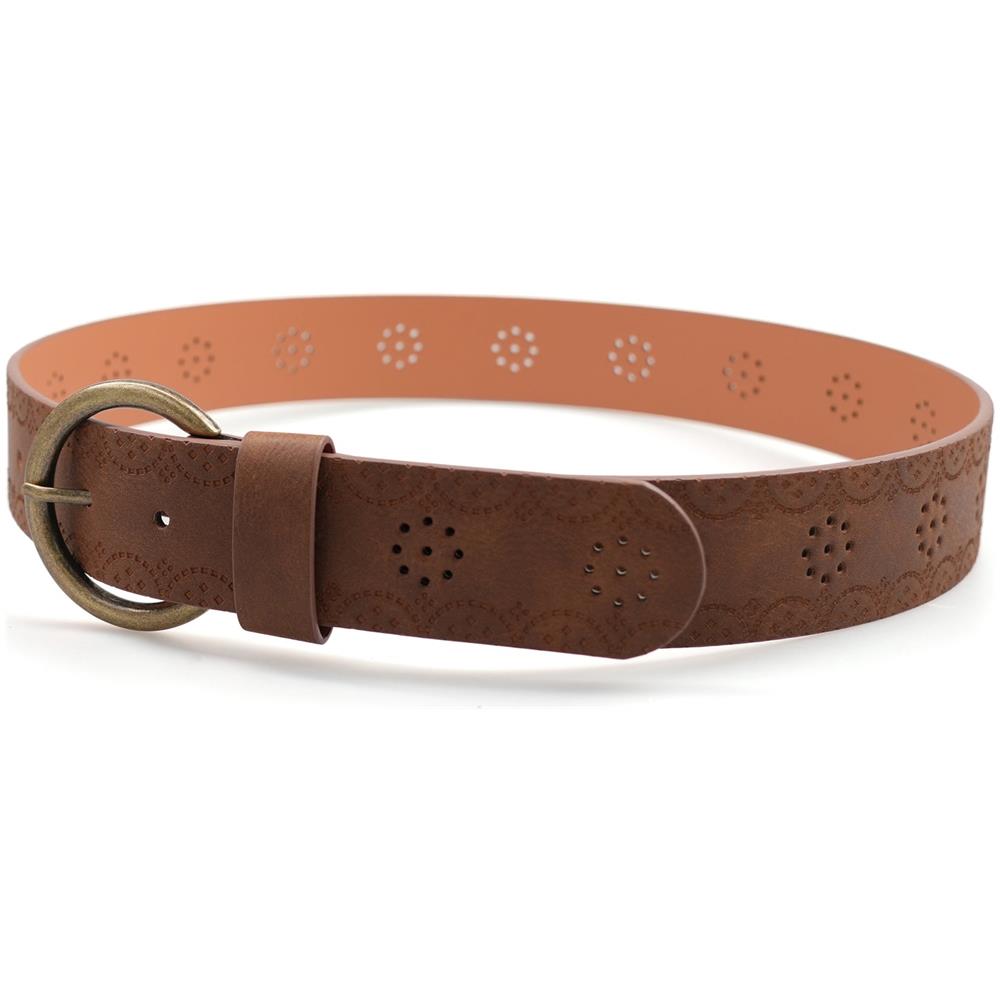 Cintura con Fibbia Rotonda Argento Contemporanea Designer - Foto 2