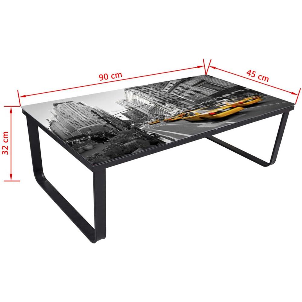 Tavolino Retangolare Con Vetro Stampato - Foto 4