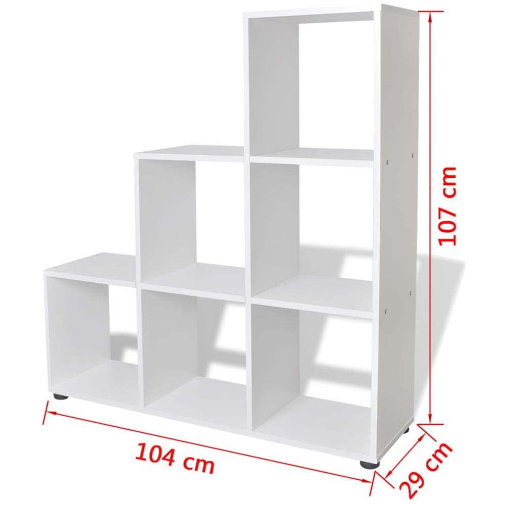 Libreria Scalare / Scaffale Espositore 107 cm Bianco - Foto 14
