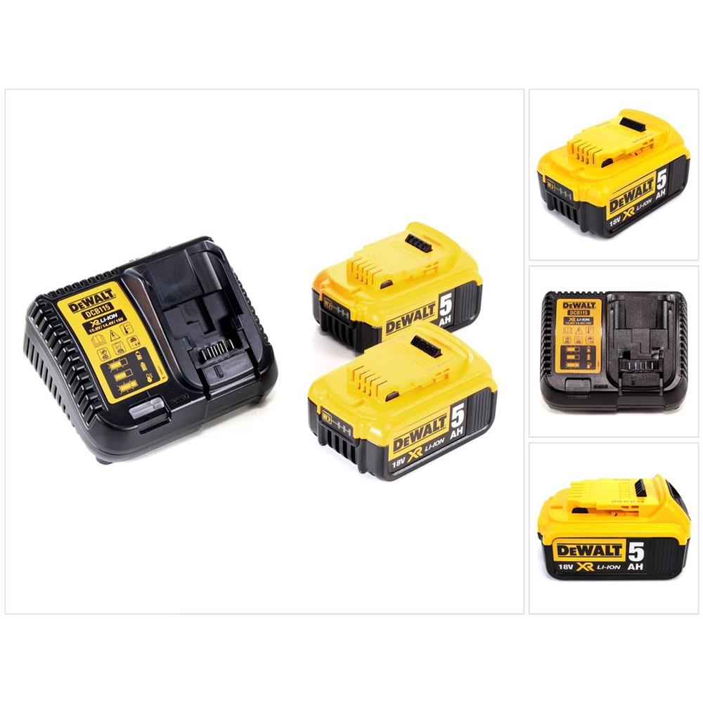 Dcb 115 P2 Starter Pack Con Caricatore + 2x Batterie Dcb 184 5,0 Ah - Foto 1