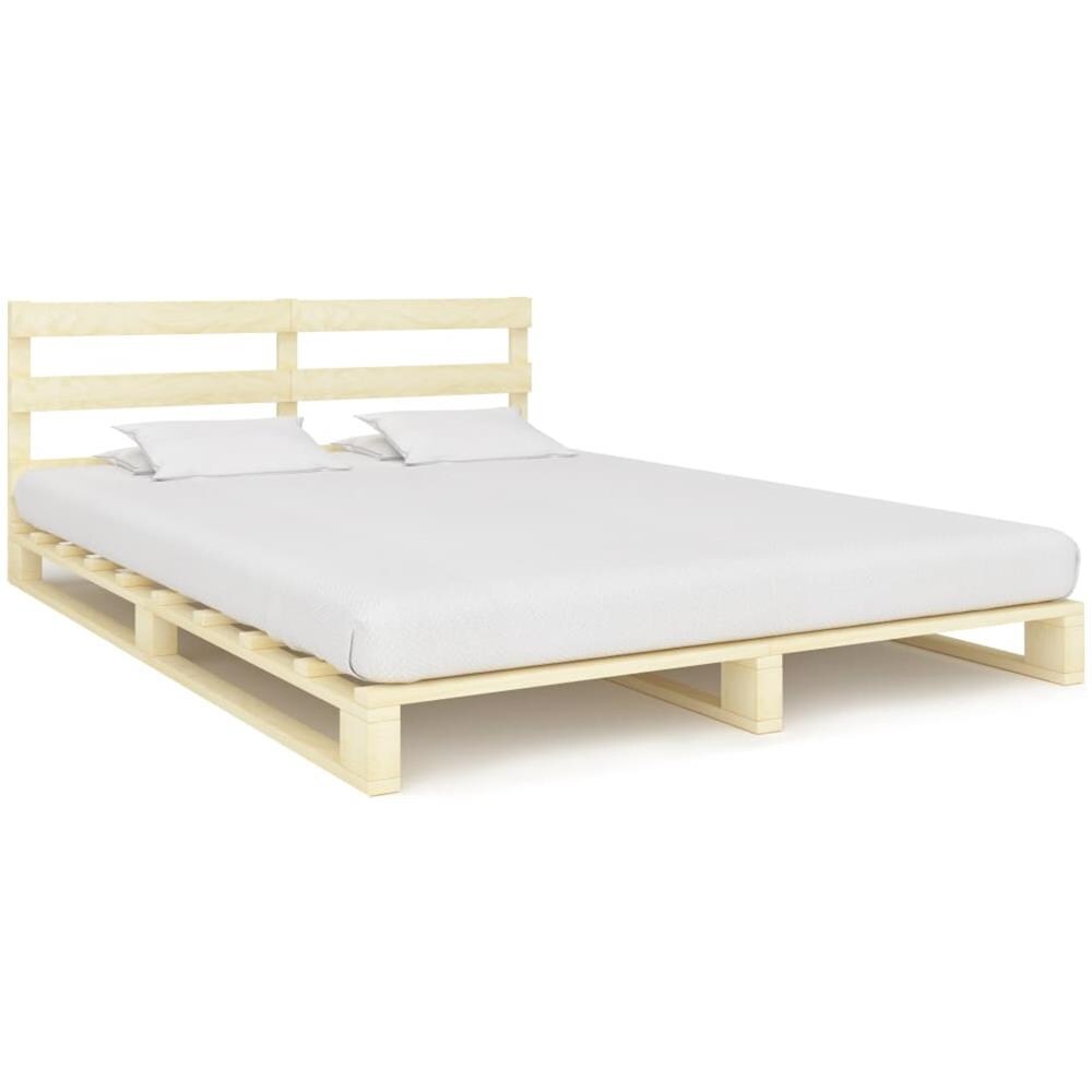 Giroletto In Pallet Di Legno Massello Di Pino 140x200 Cm - Foto 1