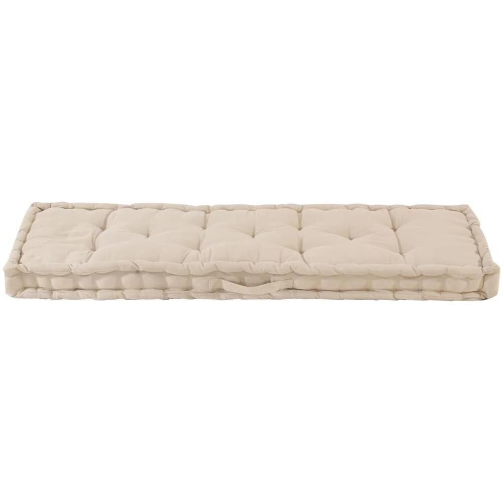 Cuscino Per Pallet E Pavimento In Cotone 120x40x7 Cm Beige - Foto 11