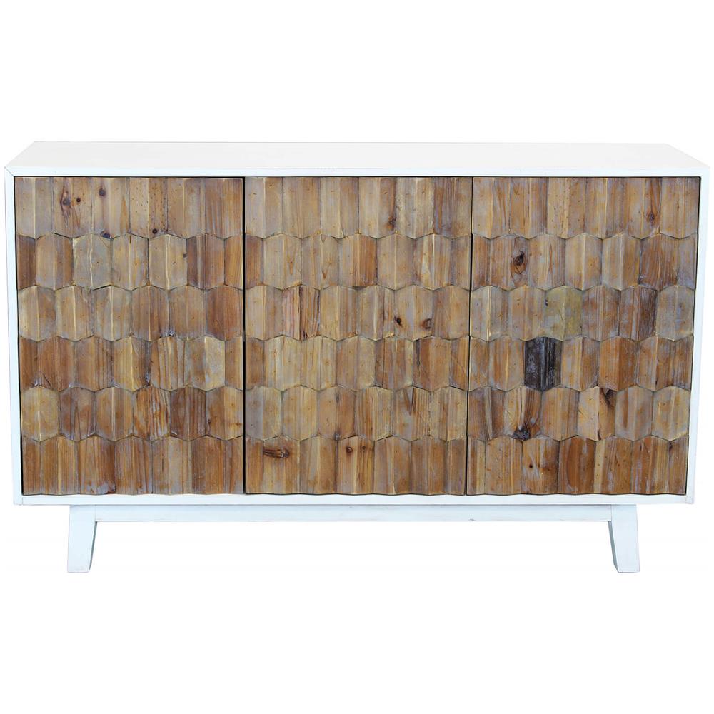 Matrix - Madia A Tre Ante Con Decoro In Legno - Foto 2