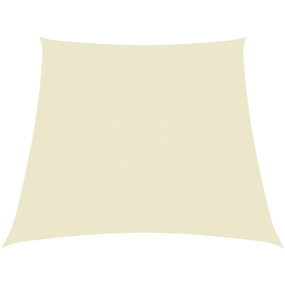 Parasole a Vela in Tela Oxford a Trapezio 2/4x3 m Crema - Foto 1