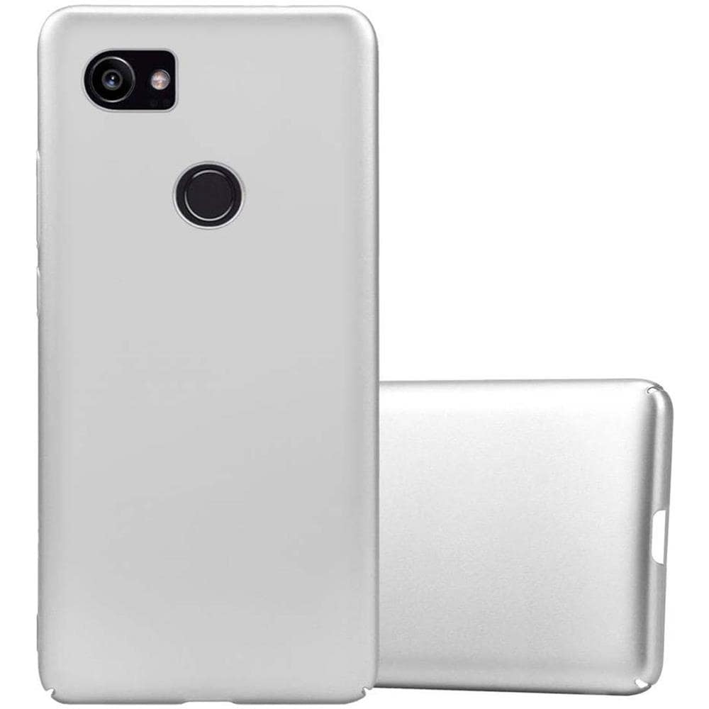 Custodia Compatibile Con Google Pixel 2 Xl In Argento Metallo - Hard Case Coperchio Protettivo In Look Metallico Contro I Graffi E Gli Urti - Foto 1
