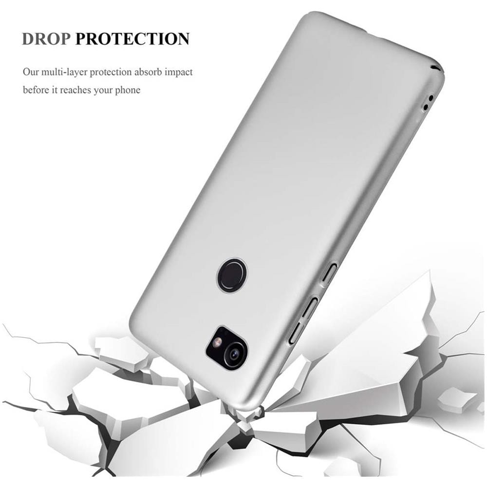 Custodia Compatibile Con Google Pixel 2 Xl In Argento Metallo - Hard Case Coperchio Protettivo In Look Metallico Contro I Graffi E Gli Urti - Foto 8