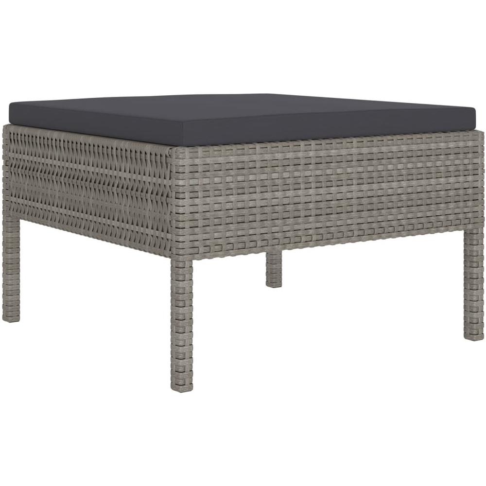Set Divani Da Giardino 12 Pz Con Cuscini In Polyrattan Grigio - Foto 3