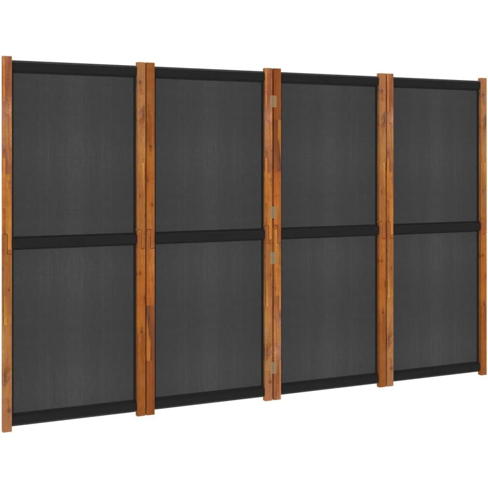 Paravento A 4 Pannelli Nero 280x180 Cm - Foto 1