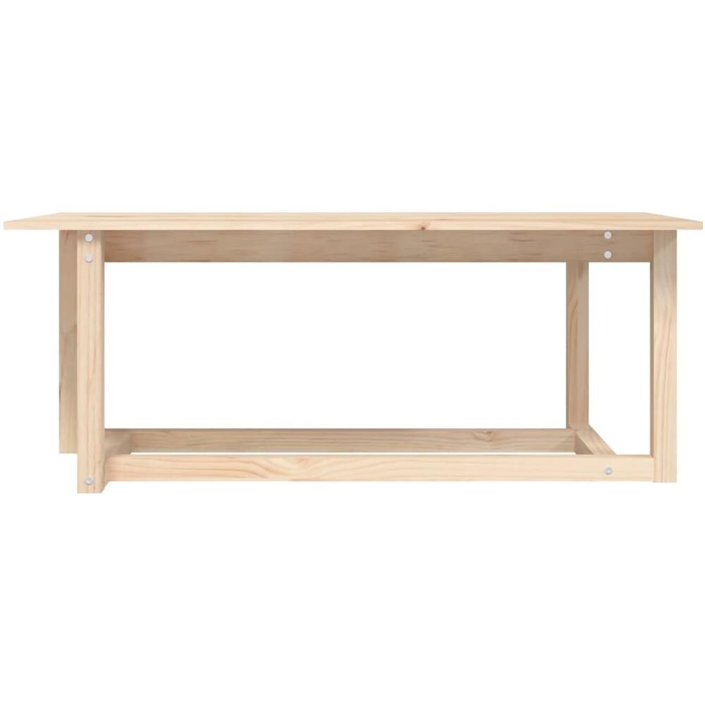 Tavolino da Salotto 110x55x45 cm Legno Massello di Pino - Foto 7