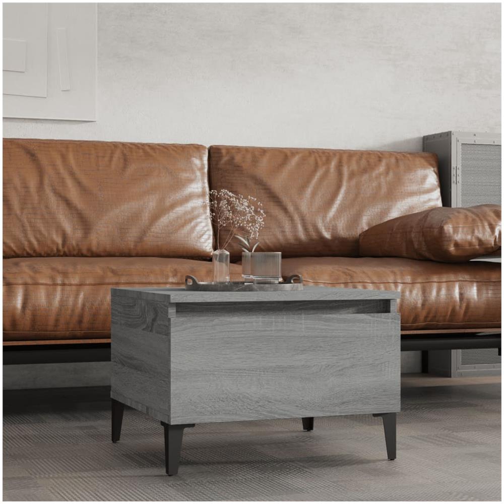Tavolino Grigio Sonoma 50x46x35 Cm In Legno Multistrato - Foto 1