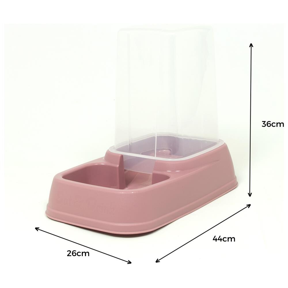 Dispenser Cibo Acqua 8L Per Animali Modello 700086 Colore Rosa - Foto 4