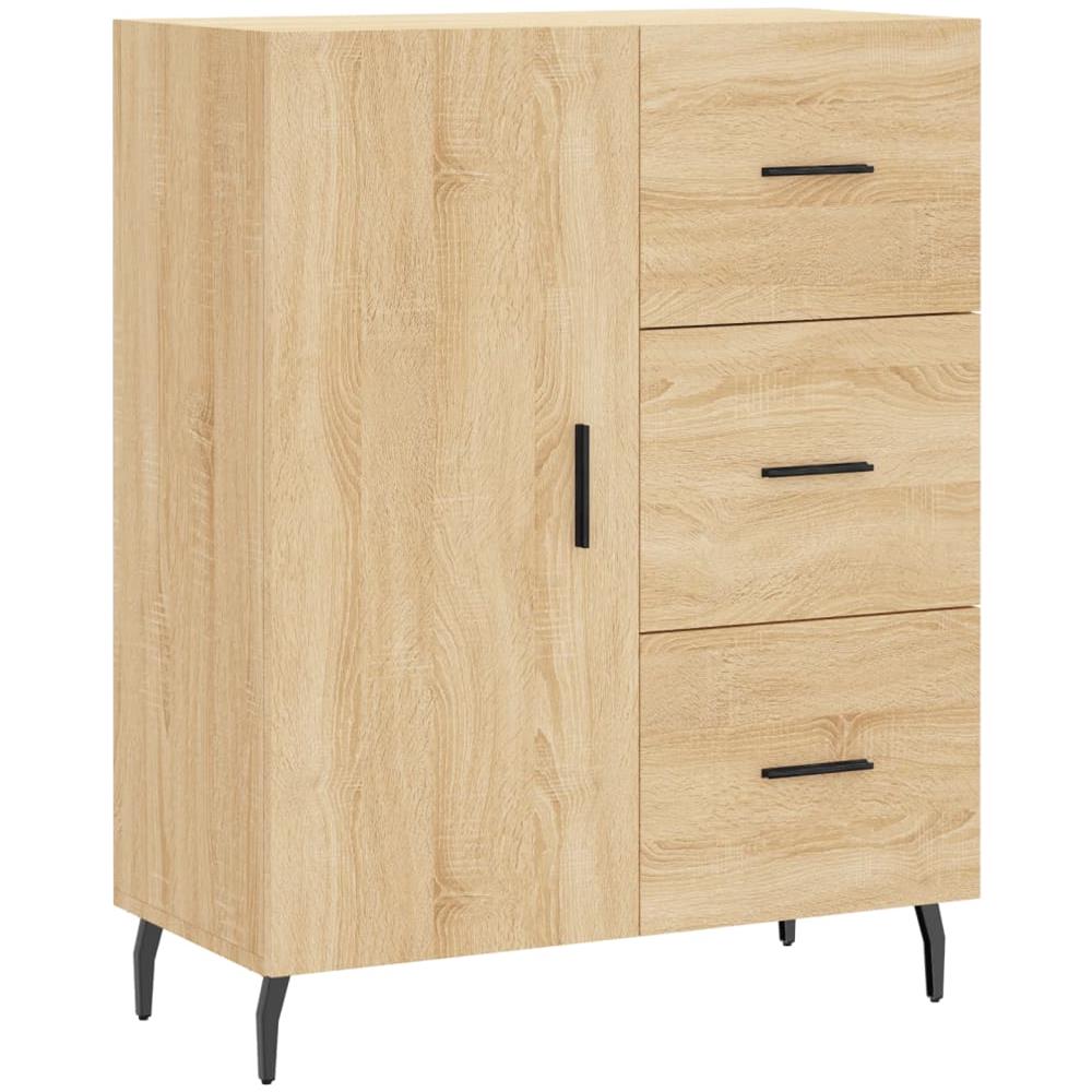 Credenza Rovere Sonoma 69,5x34x90 Cm In Legno Multistrato - Foto 2
