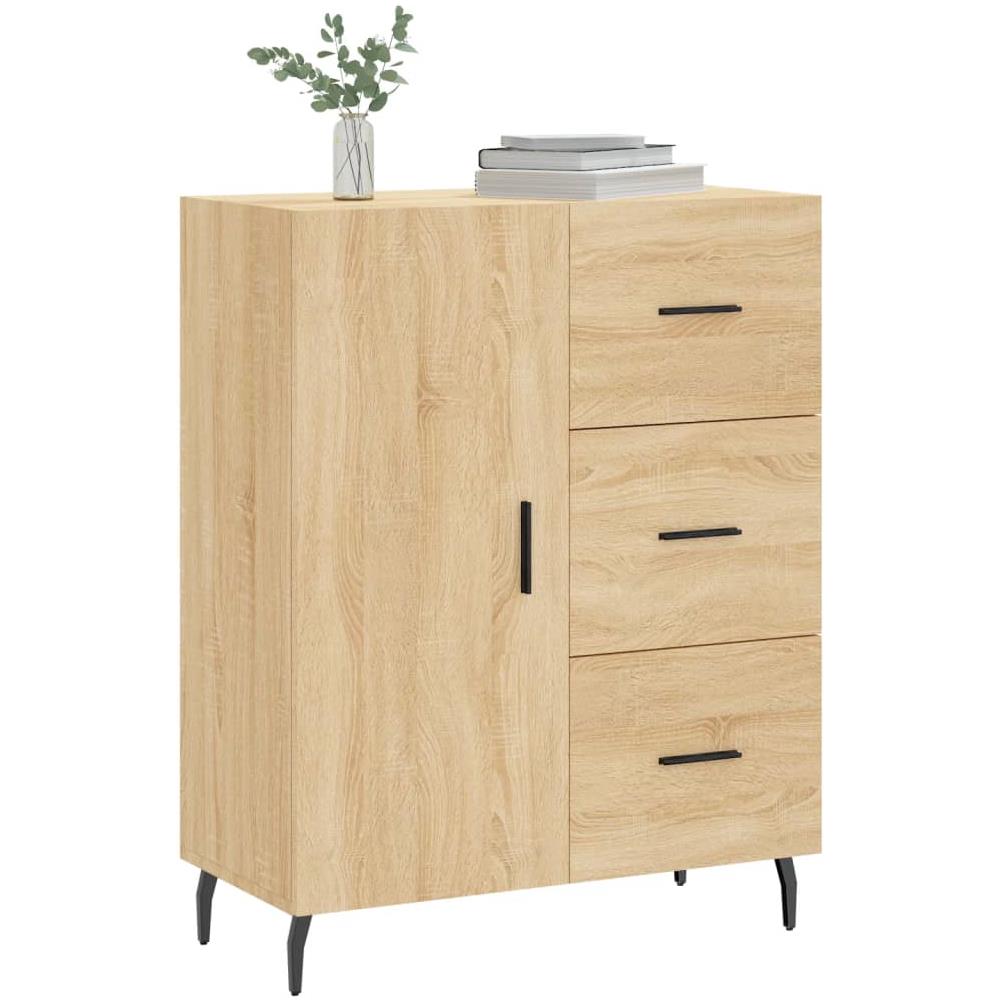 Credenza Rovere Sonoma 69,5x34x90 Cm In Legno Multistrato - Foto 3