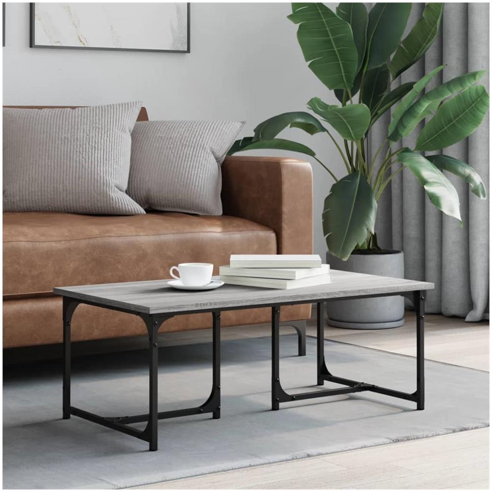 Tavolino Da Salotto Grigio Sonoma 90x50x35 Cm Legno Multistrato - Foto 1