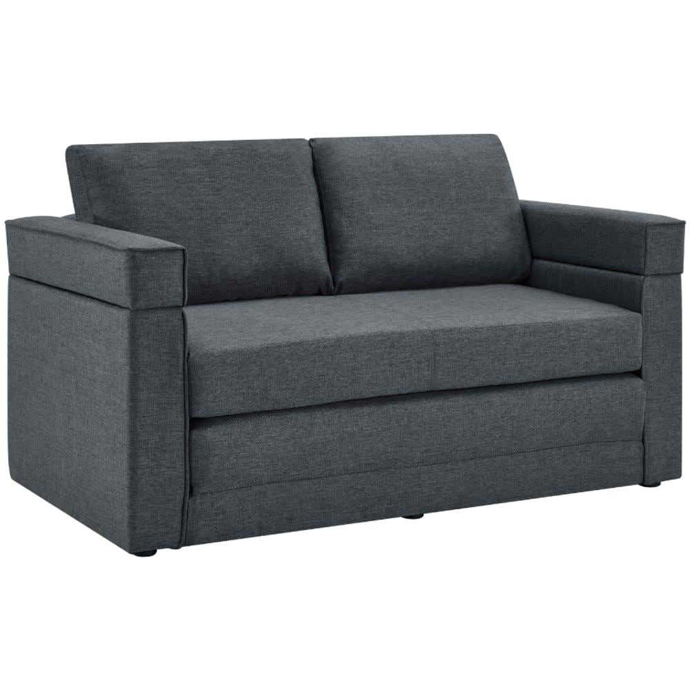 Edimbourg Divano Letto A 2 Posti In Tessuto Grigio Scuro - Foto 6