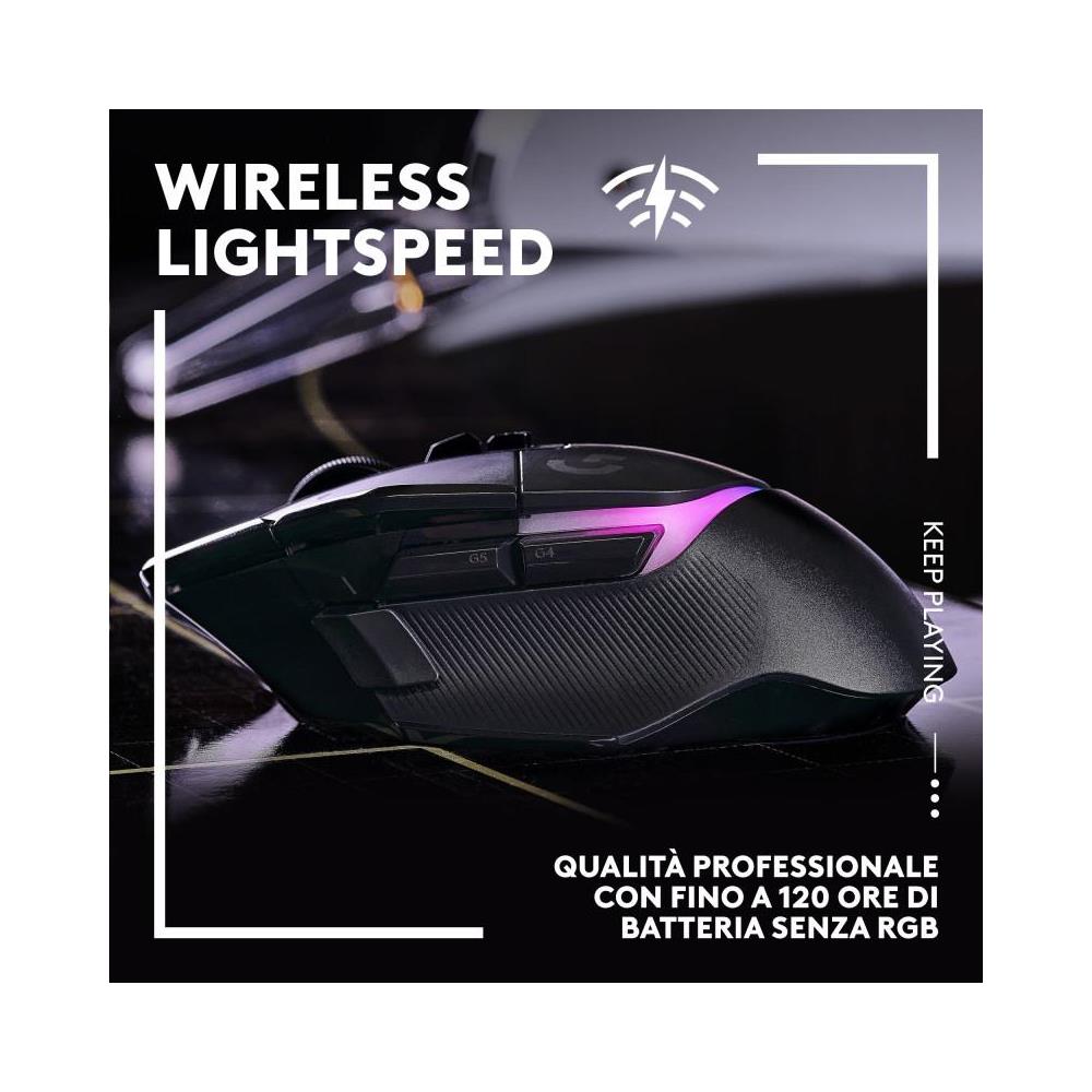 Mouse G502 X Gaming PLUS Ottico 13 Tasti 25600 DPI Colore Nero - Foto 4