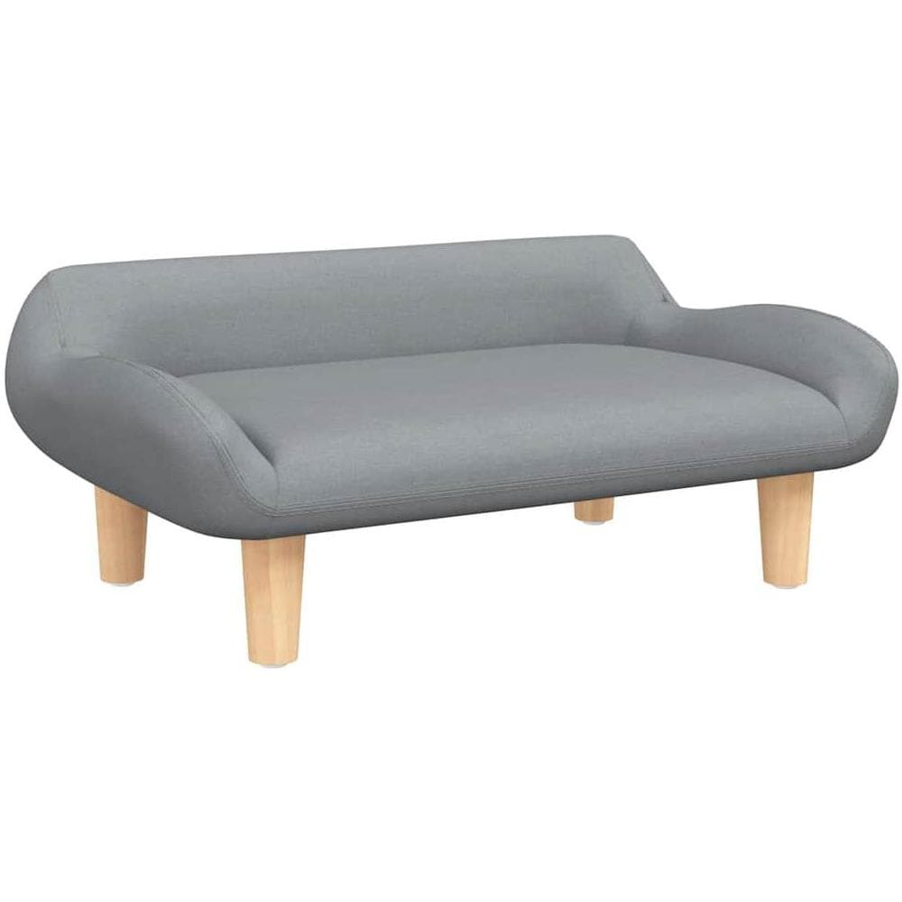 Lettino per Cani Grigio Chiaro 70x40x24 cm in Tessuto - Foto 1