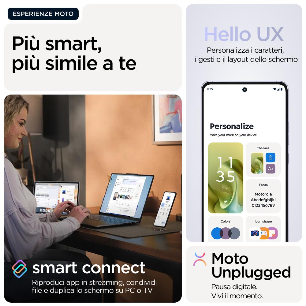 Moto G86 Power 5G 512GB 8GB Ram Display 6.67''pOLED Main Camera 50MP Doppia Sim Usb Tipo-C Android 15 Dimensity 7300 6720mAh Pantone Cosmic Sky - Foto 23