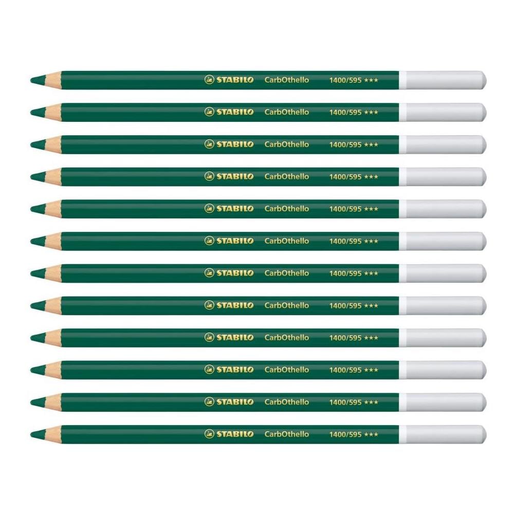 CarbOthello - Matita colorata Premium - Confezione da 12 - Verde Foglia Profondo - Foto 1