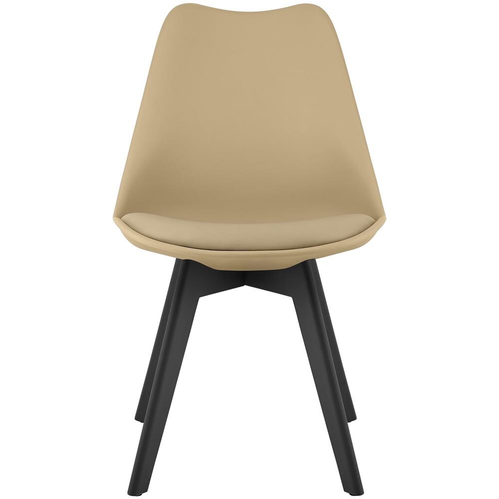 Sedia RIXK - Beige scuro con gambe nere x 2 - Foto 5
