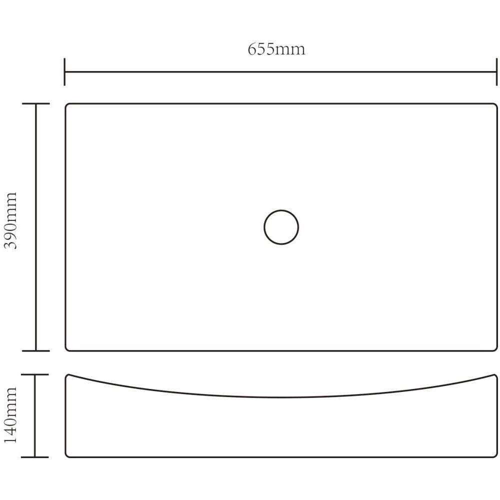 Lavandino Da Bagno In Ceramica Nera Rettangolare - Foto 12