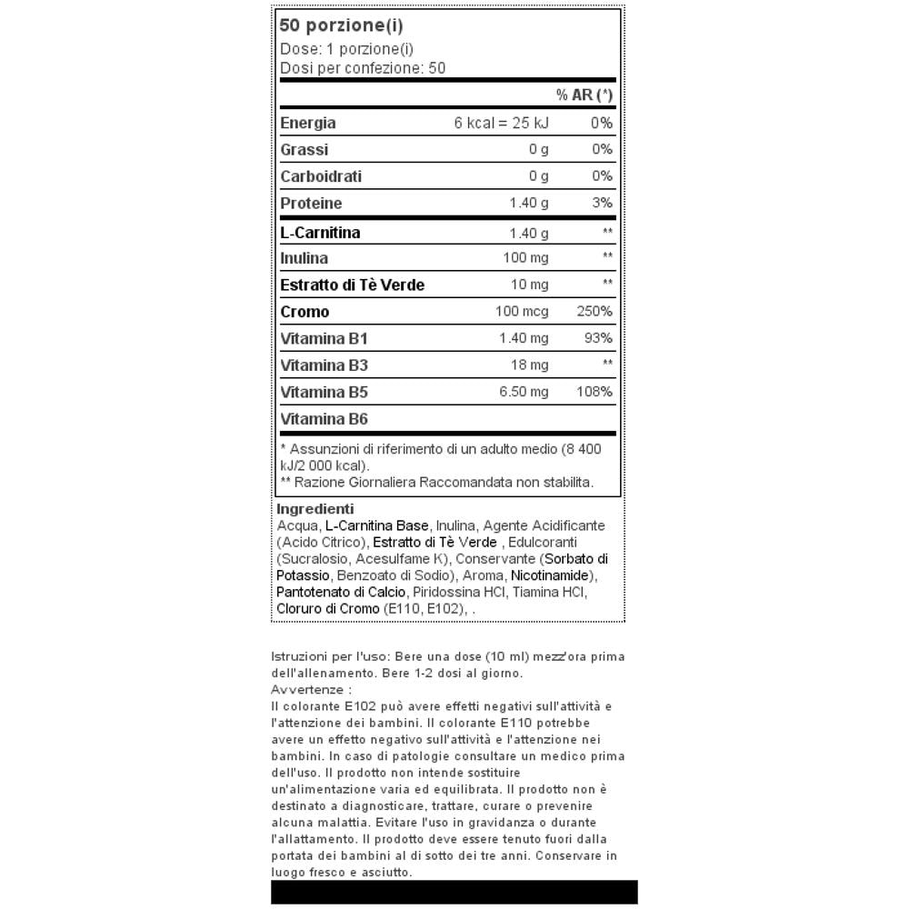 Liquid L-carnitine 70.000mg + Chrome 500ml - Arancia - Foto 2