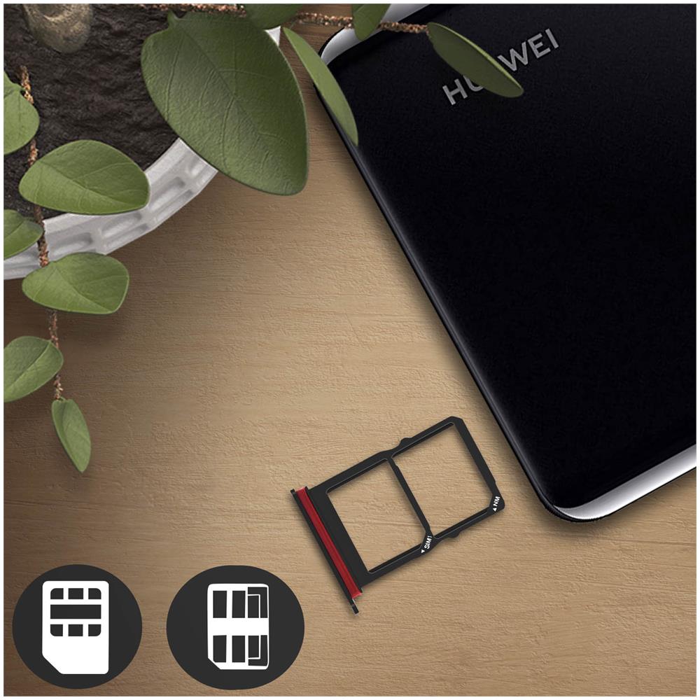 Slot Scheda Sim E Nano Memory Huawei P30 Pro Pezzo Di Ricambio Compatibile Nero - Foto 2
