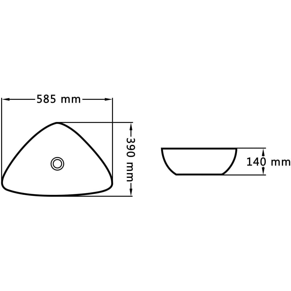 Lavandino 58,5x39x14 Cm In Ceramica Bianco - Foto 7