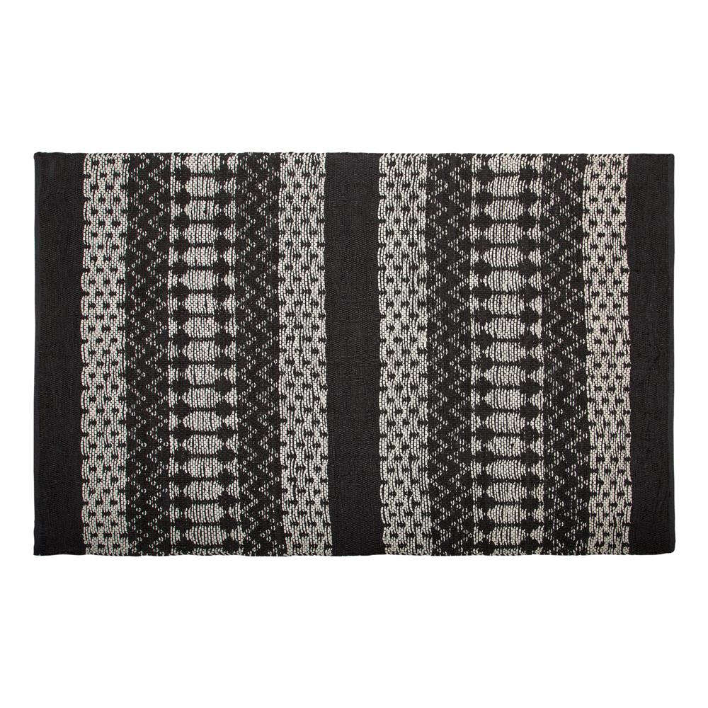 Tappeto In Pelle Nero / beige 140 X 200 Cm Sokun - Foto 2