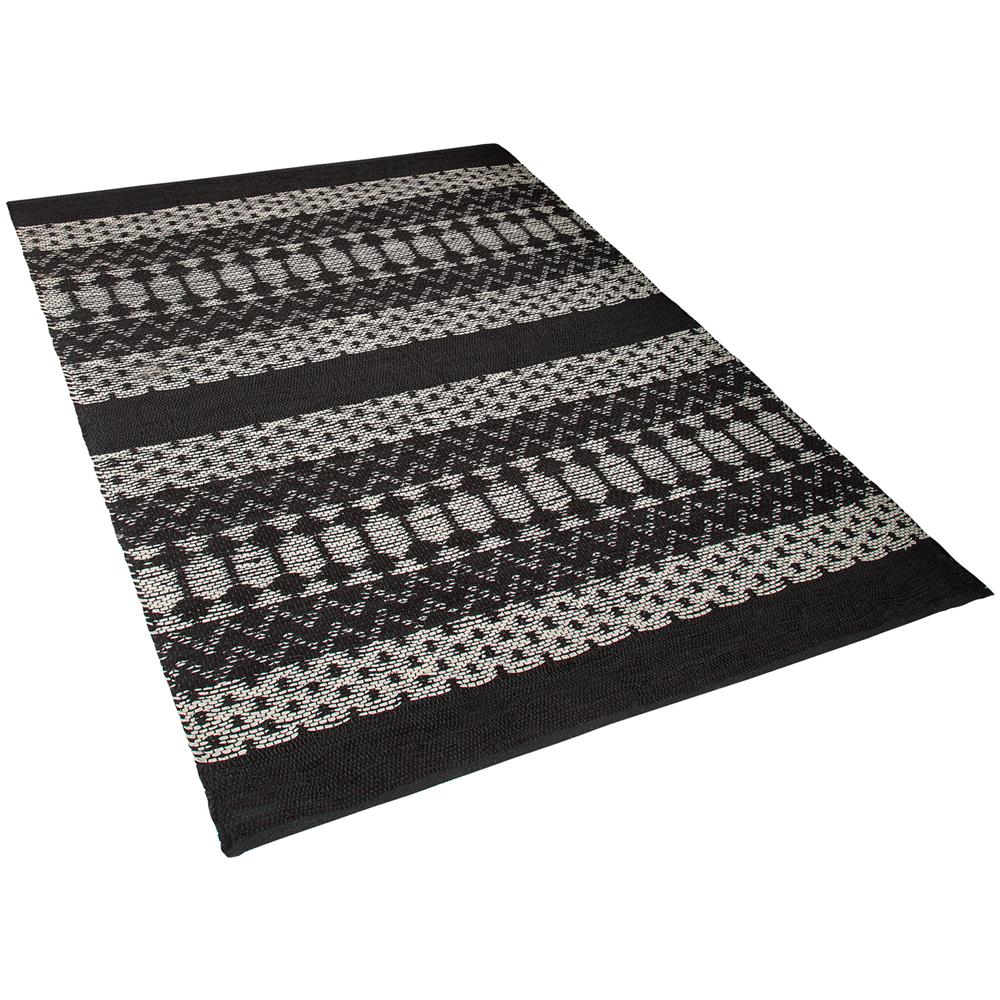 Tappeto In Pelle Nero / beige 140 X 200 Cm Sokun - Foto 1