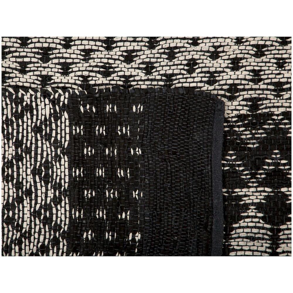 Tappeto In Pelle Nero / beige 140 X 200 Cm Sokun - Foto 9