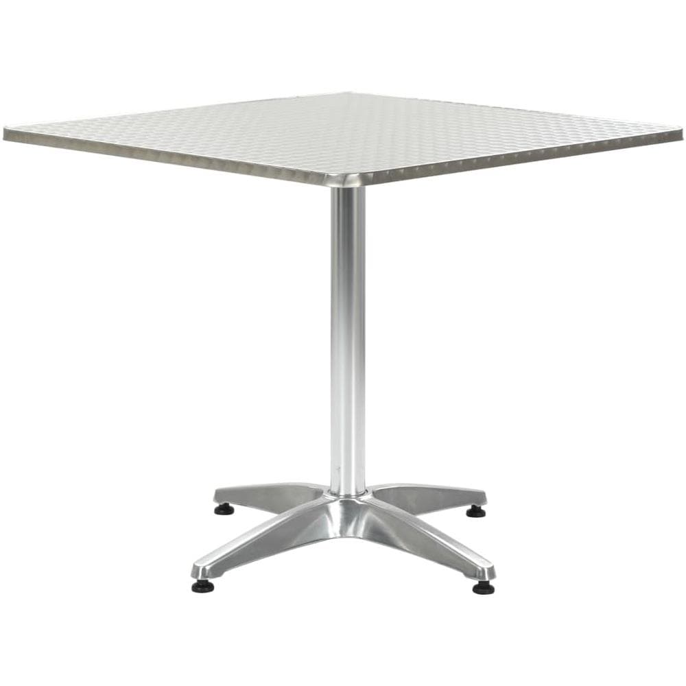 Tavolo Da Giardino Argento 80x80x70 Cm In Alluminio - Foto 1