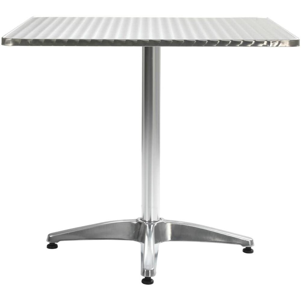 Tavolo Da Giardino Argento 80x80x70 Cm In Alluminio - Foto 2