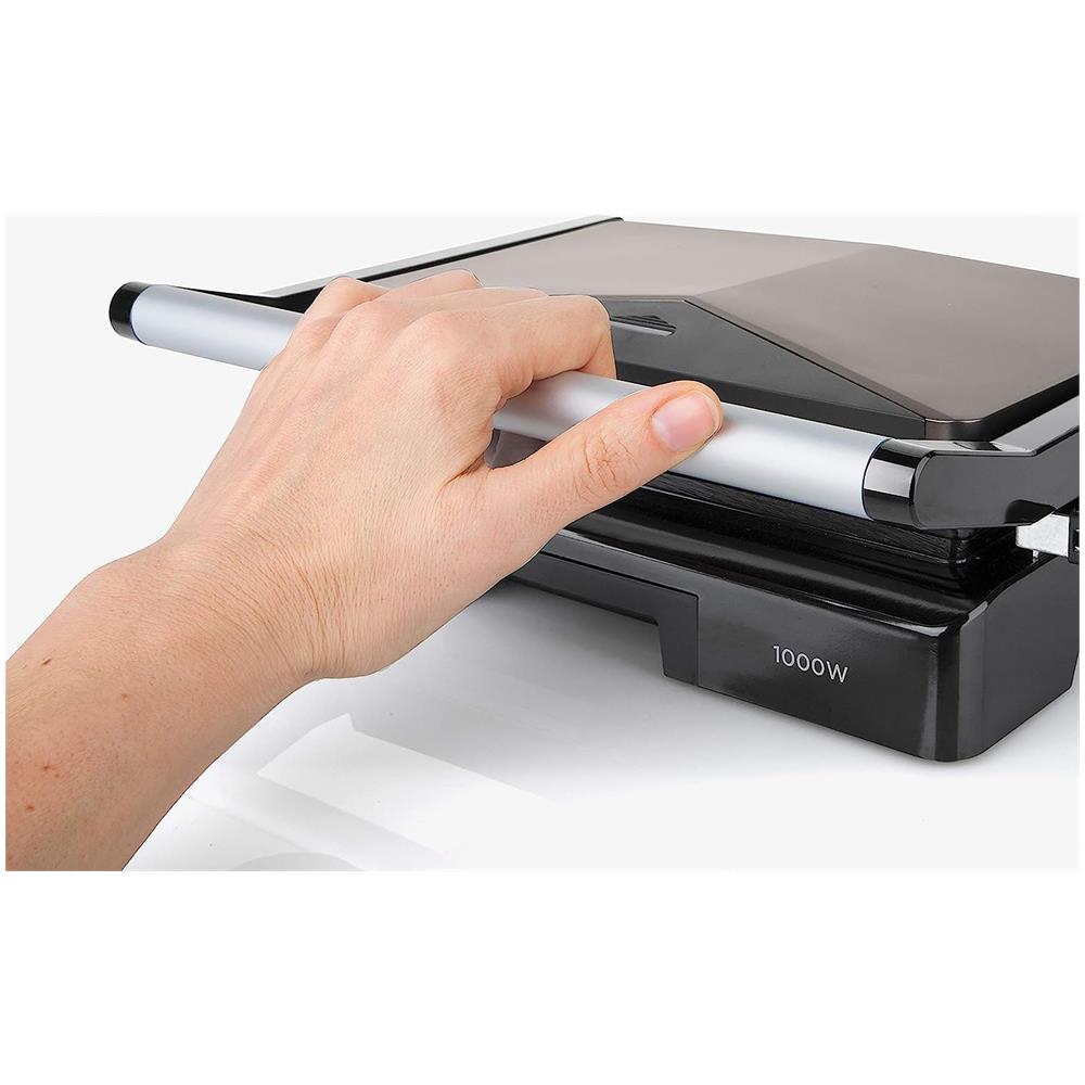 Grill Elettrico BXGR1000E con Vassoio di Raccolta Antiaderente Potenza 1000 W Colore Nero - Foto 8