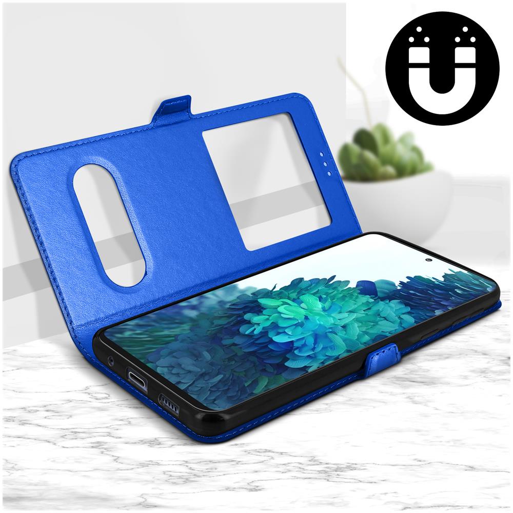 Custodia Samsung Galaxy S20 Fe Doppia Finestra Cover Silicone Blu - Foto 2