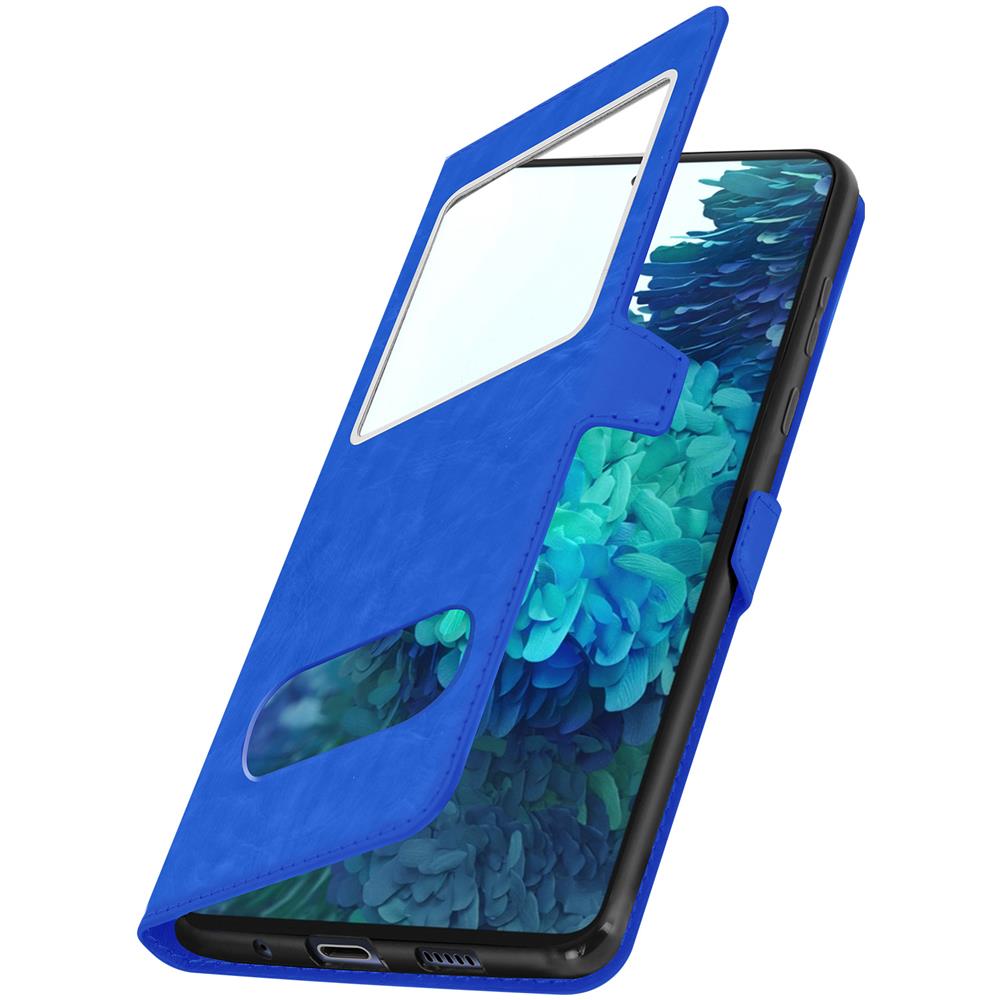Custodia Samsung Galaxy S20 Fe Doppia Finestra Cover Silicone Blu - Foto 5